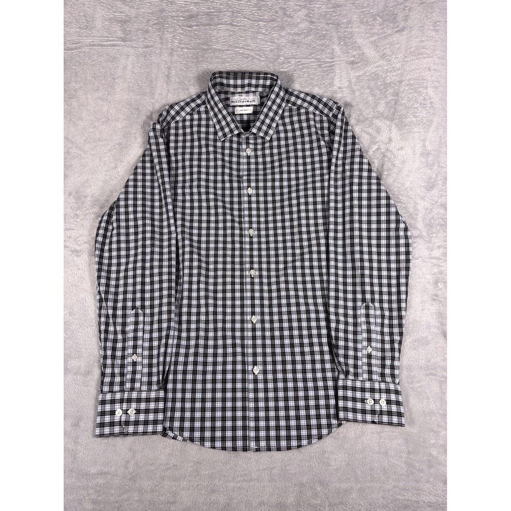 Mizzen+Main Long Sleeve Button Up Dress Shirt Leeward Mens L Multicolor Stretch